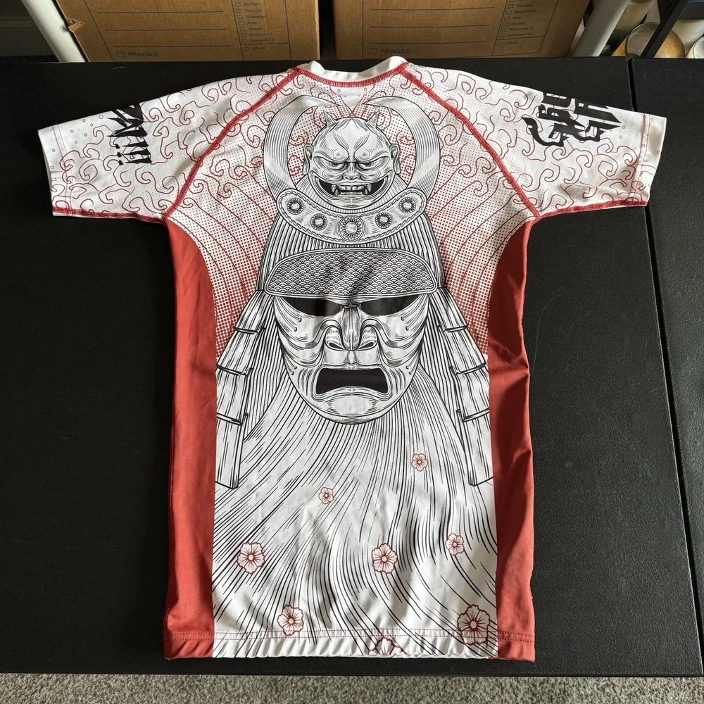 Ground Game Rash Guard Mens M Short Sleeve Jiu Jitsu MMA BJJ Kickboxing Judo